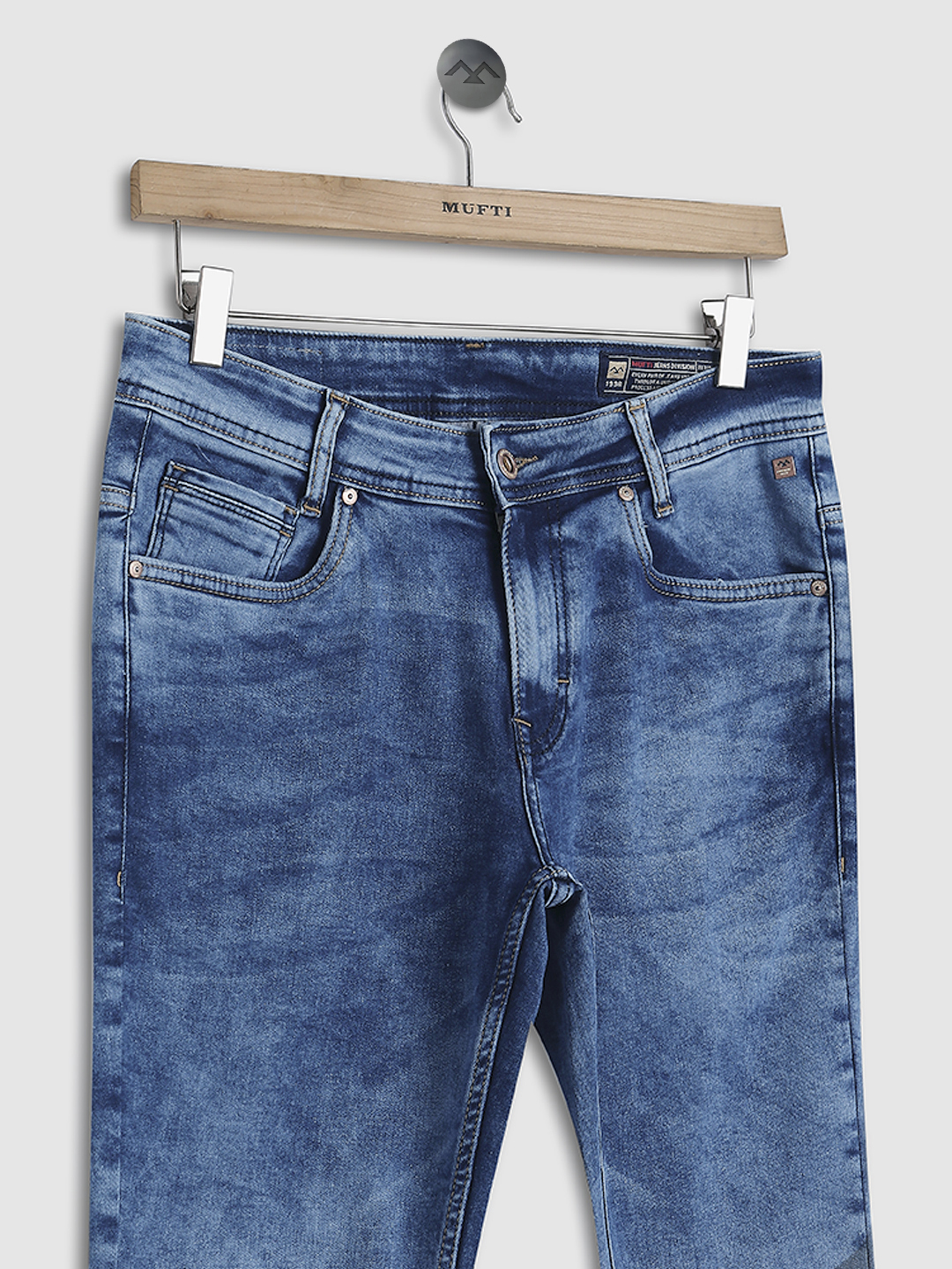 Buy Light Blue Ankle Length Originals Stretch Jeans Online at Muftijeans