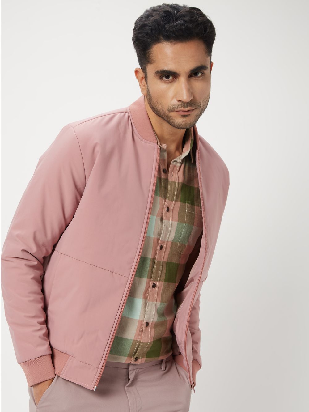 Pink Slim Fit Jacket