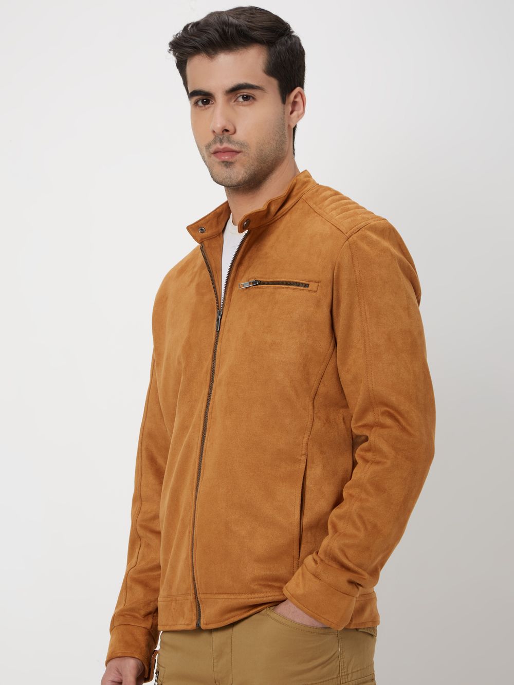 BROWN SLIM FIT JACKET