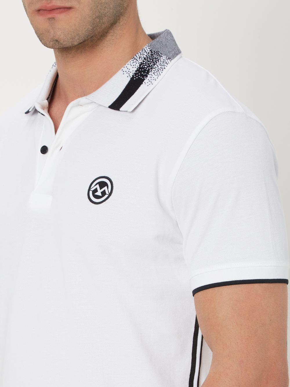 White Badged Polo T-Shirt