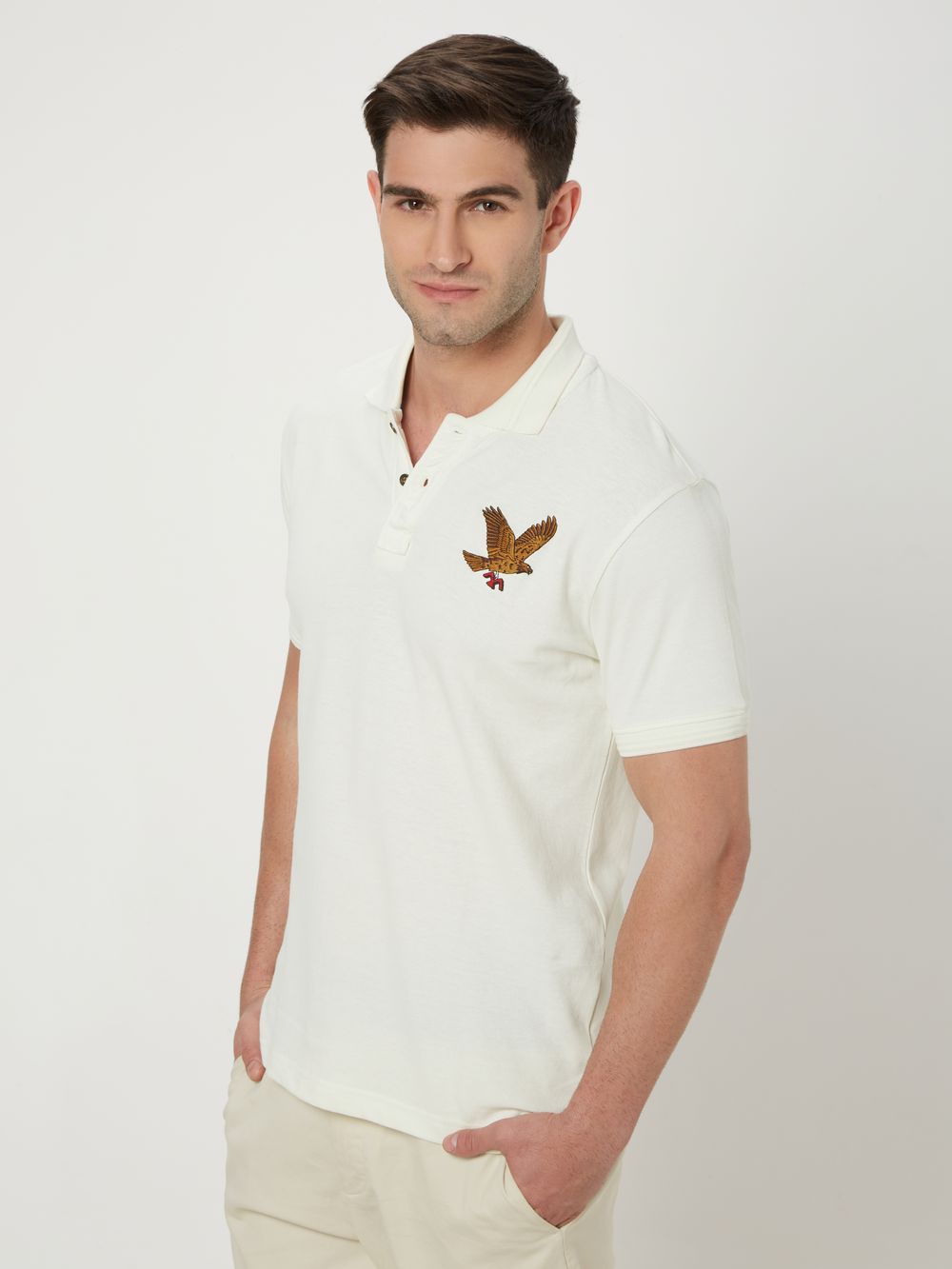 Off White Logo Embroidered Polo T-Shirt