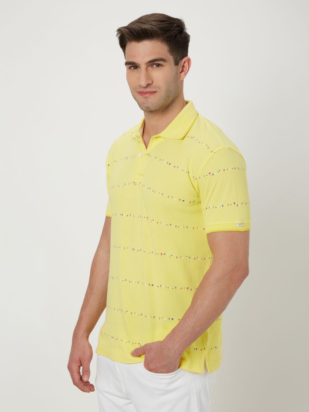Yellow Graphic Stripe T-Shirt