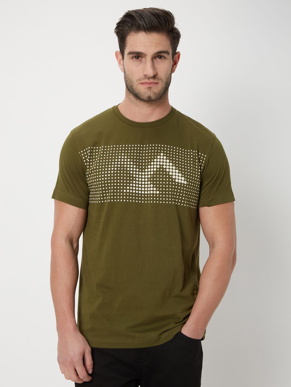 Olive Graphic Print T-Shirt