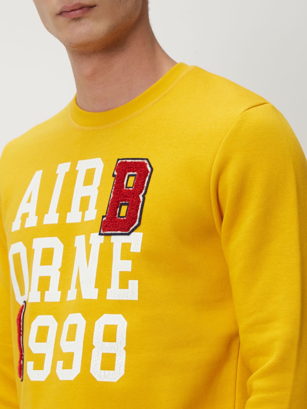 Mustard & Red Plain Knitted Fleece Sweatshirt