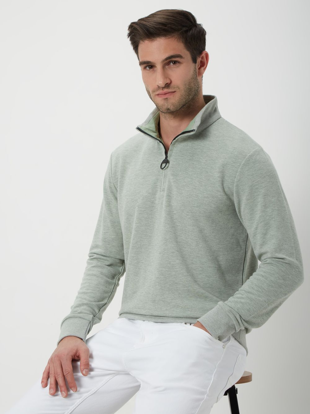 Green Plain Sweatshirt