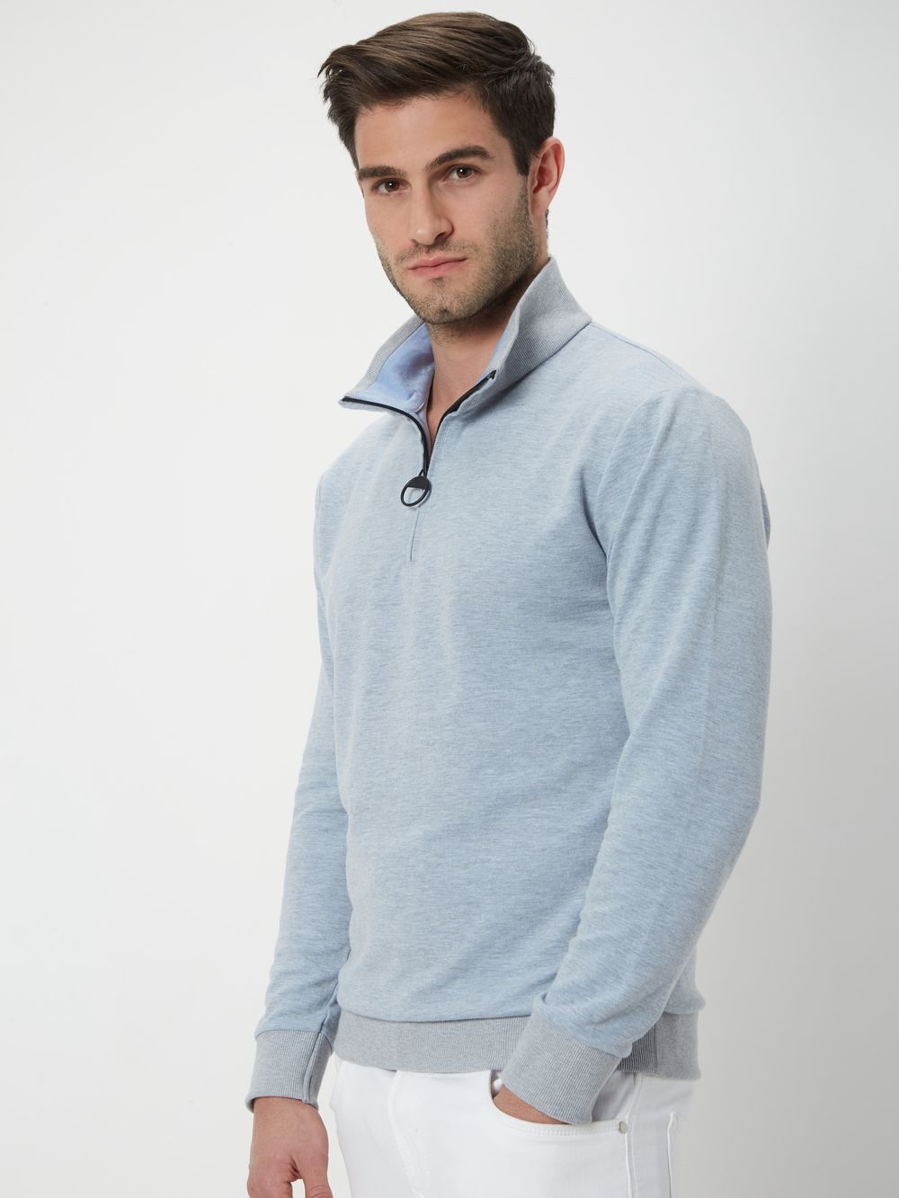 Blue Plain Sweatshirt