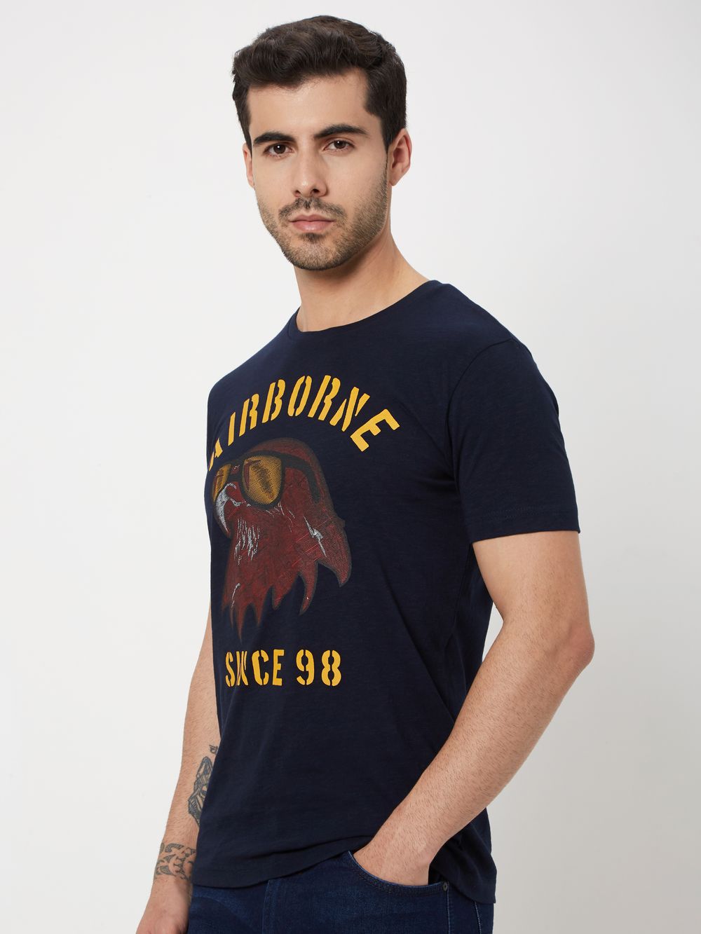Navy Graphic Jersey T-Shirt