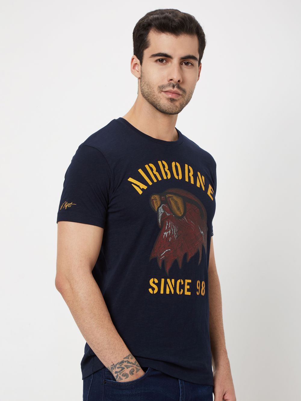 Navy Graphic Jersey T-Shirt