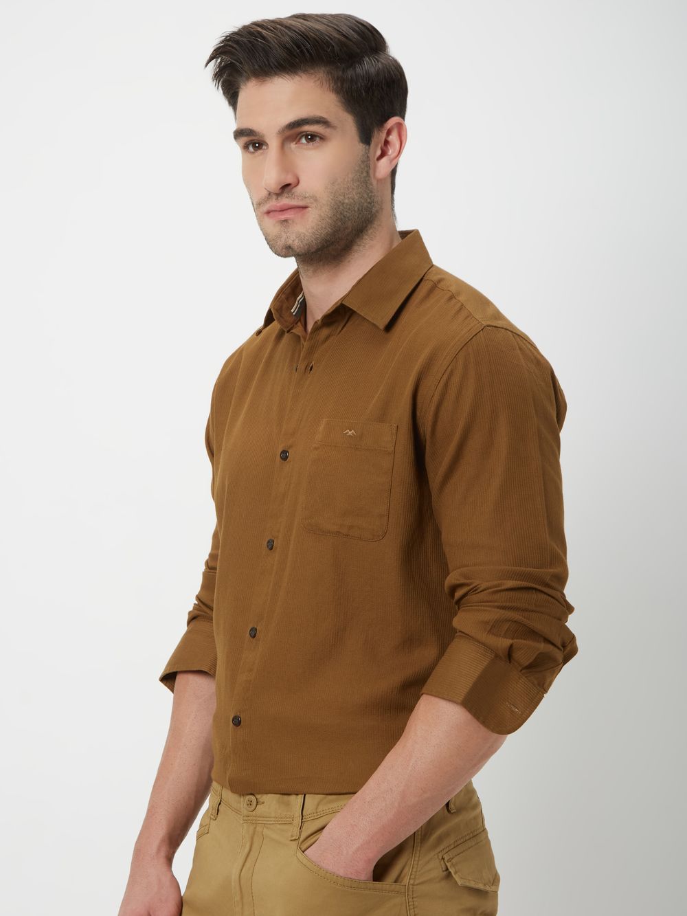 Khaki & Plain Dobby Shirt