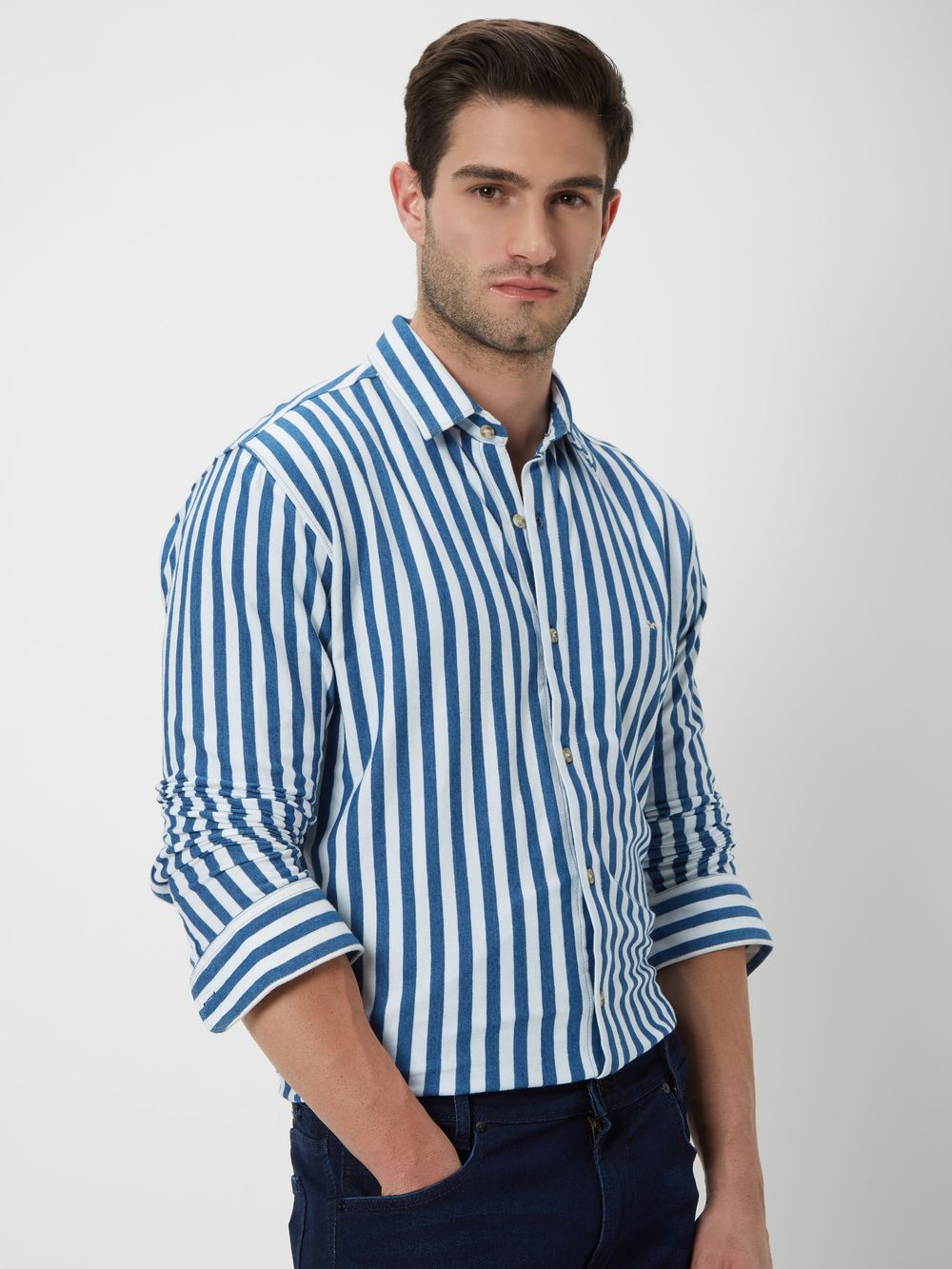 Blue Candy Stripe Shirt