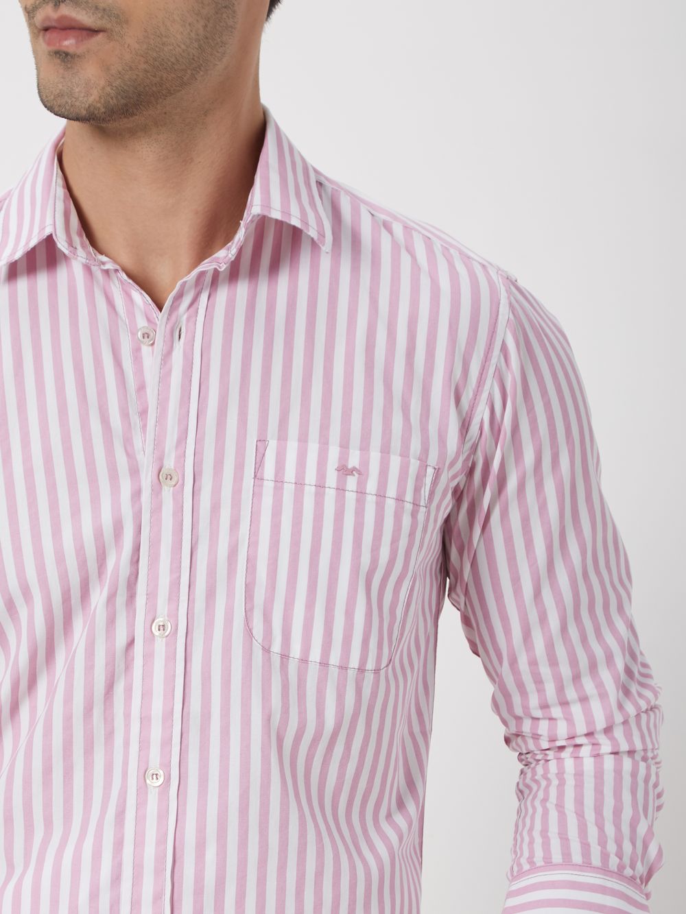 Pink & White Candy Stripe Shirt