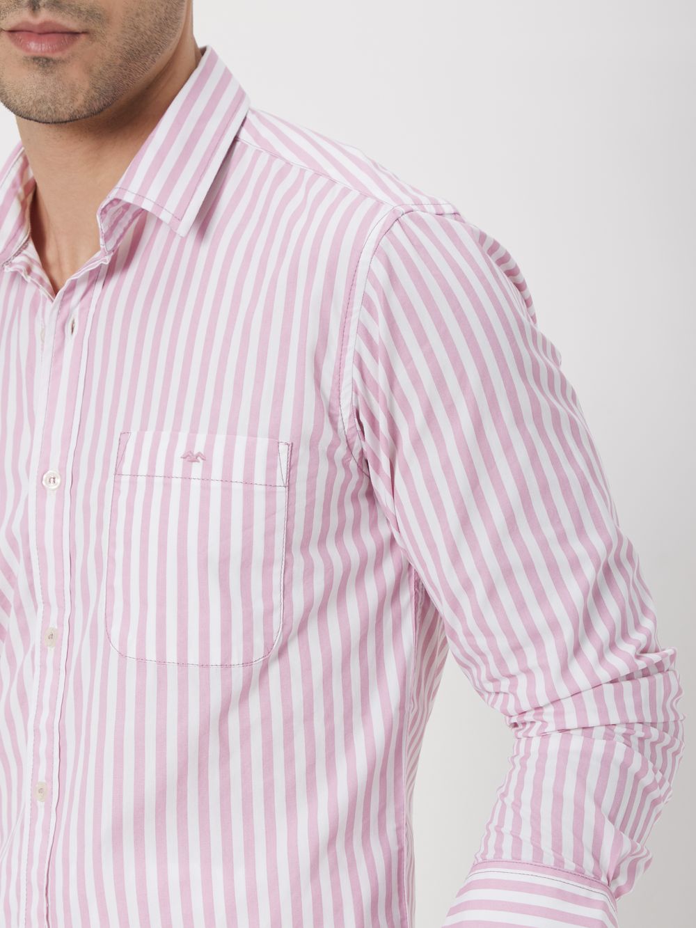 Pink & White Candy Stripe Shirt