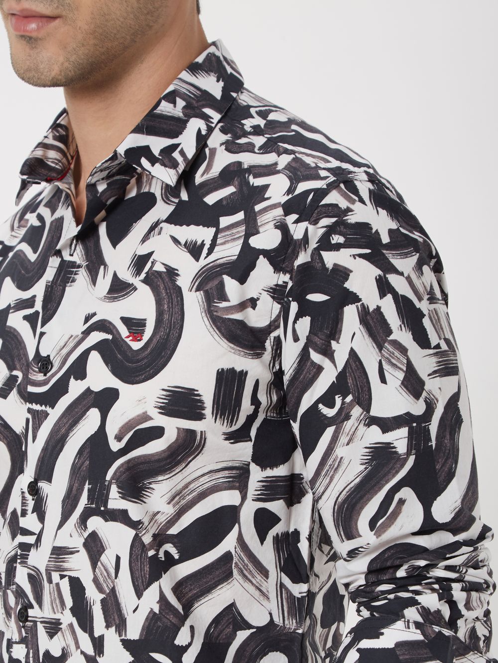 Black & White Digital Print Shirt