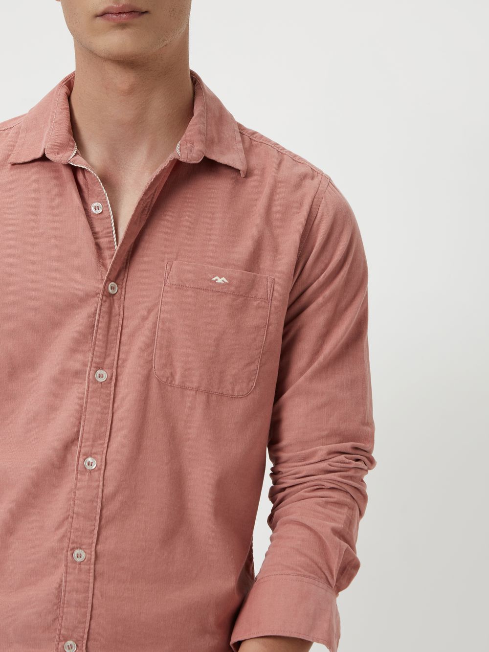 Pink Corduroy Plain Shirt