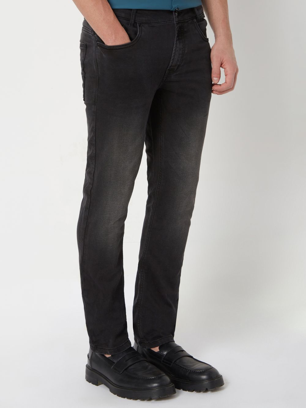 Black Super Slim Fit Denim Deluxe Stretch Jeans