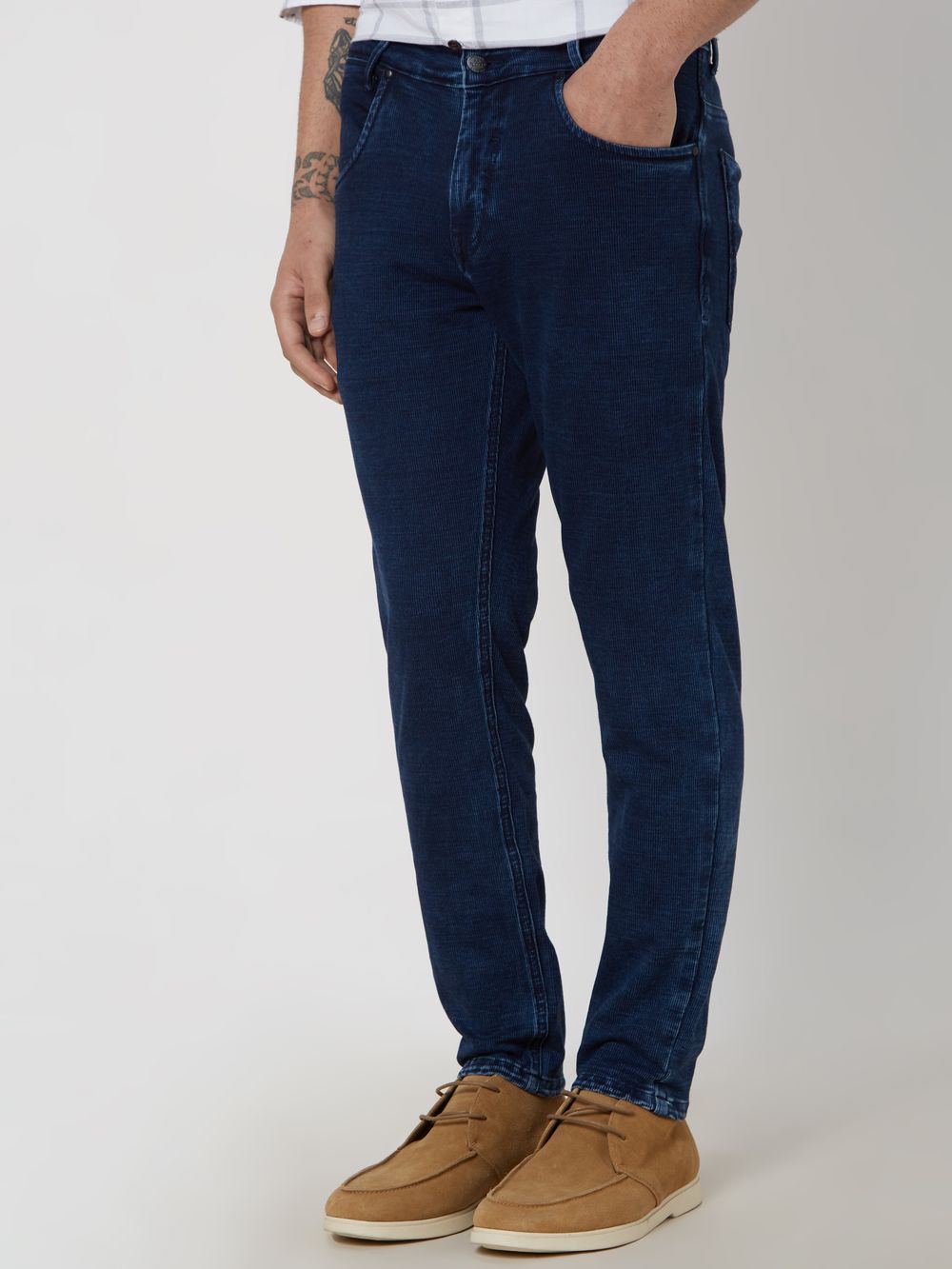 Light Blue Narrow Fit Denim Deluxe Stretch Jeans