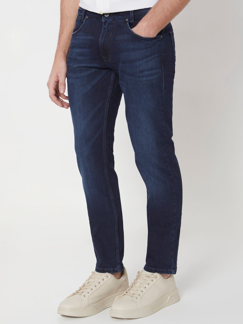 Blue Black Straight Fit Originals Stretch Jeans