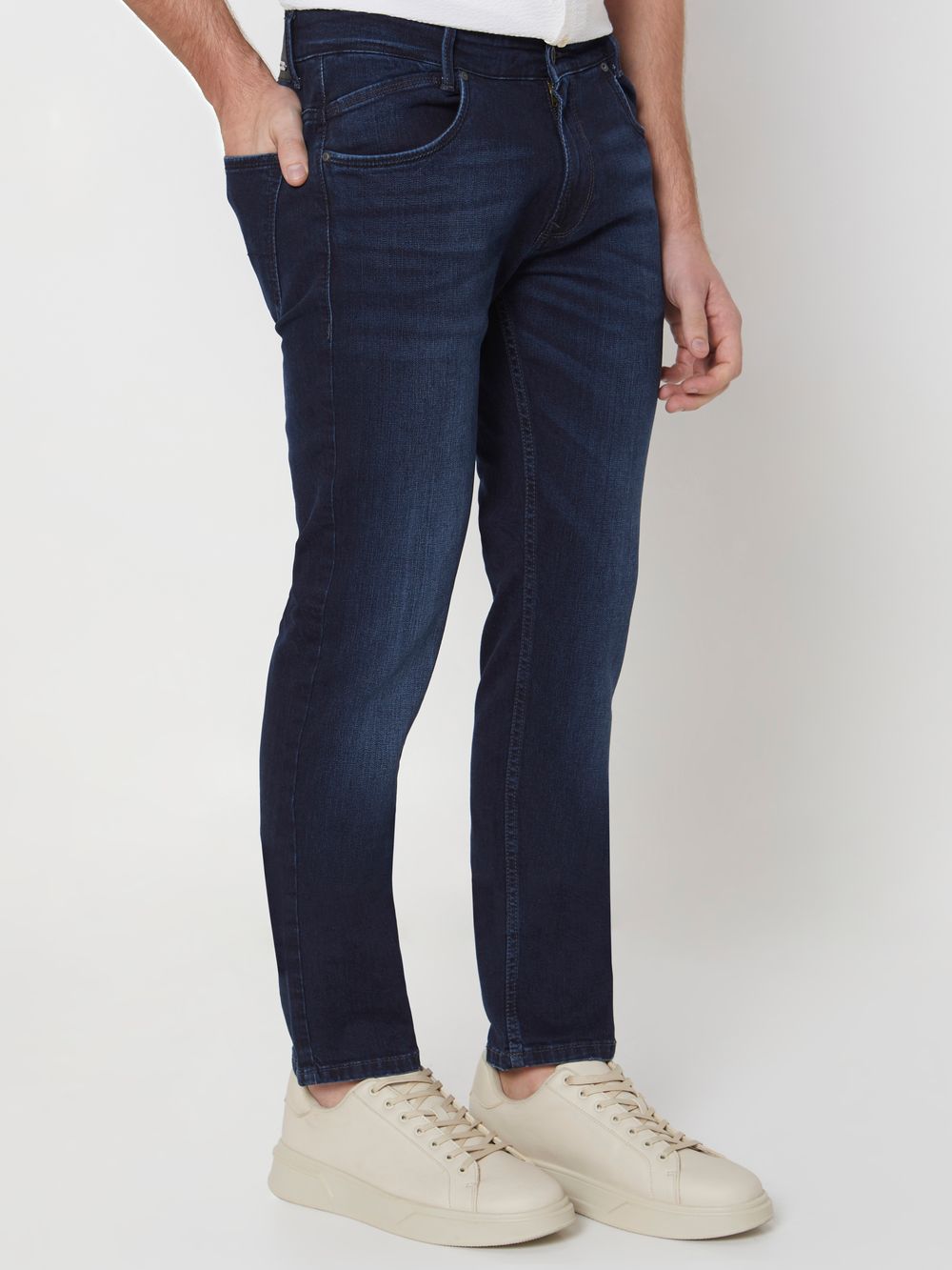 Blue Black Straight Fit Originals Stretch Jeans