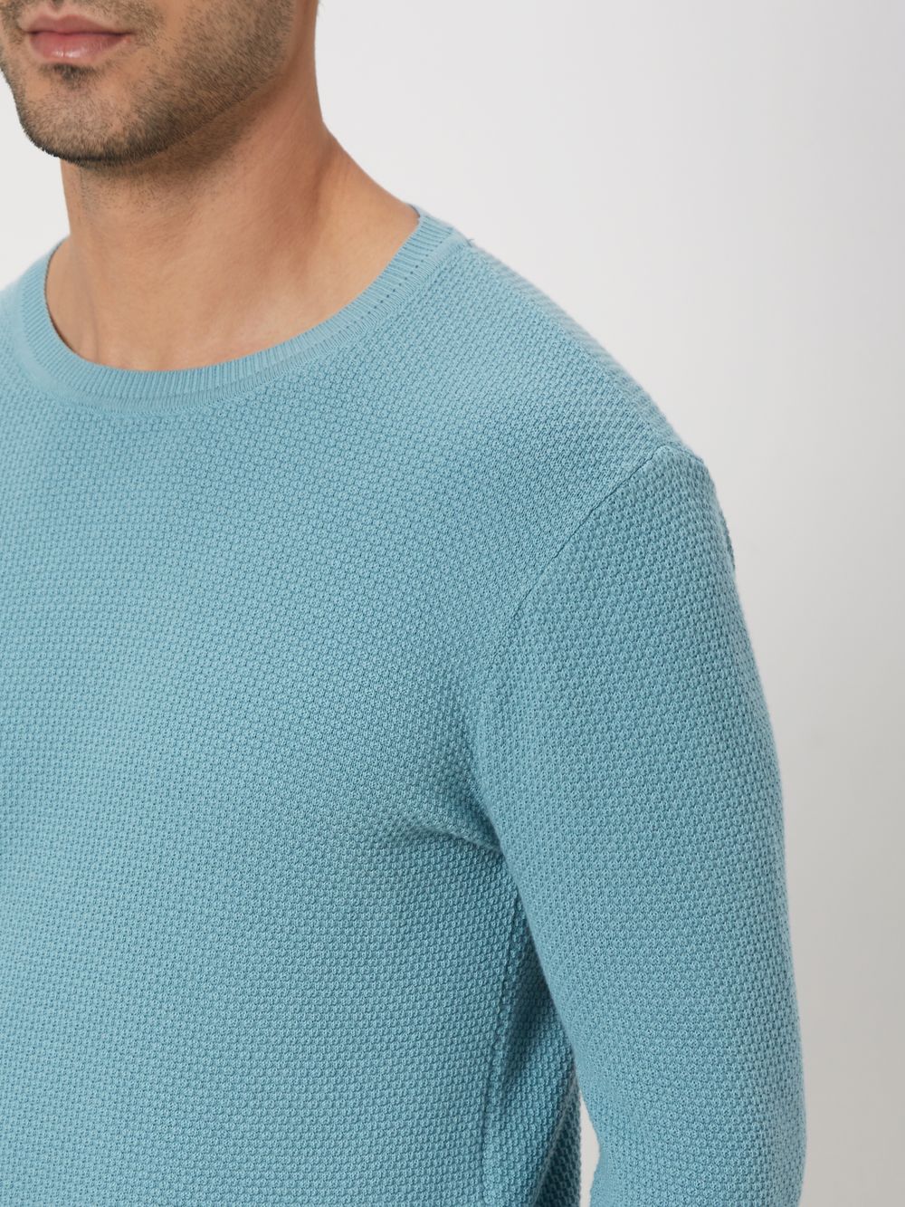 Light blue long sweater top