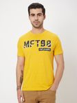 Mustard & Camo Text Jersey Graphic T-Shirt