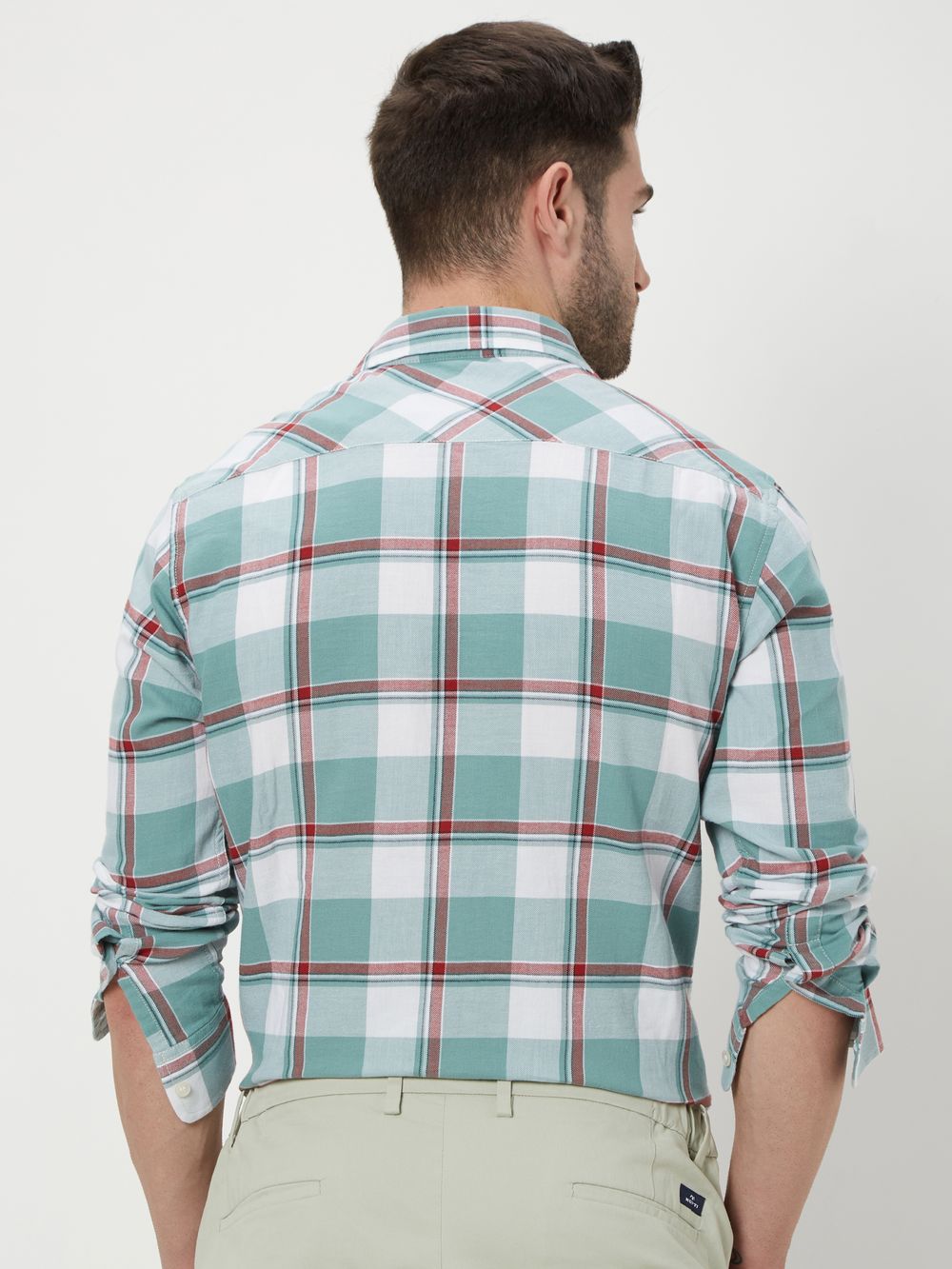 Light Green Large Check Shirt