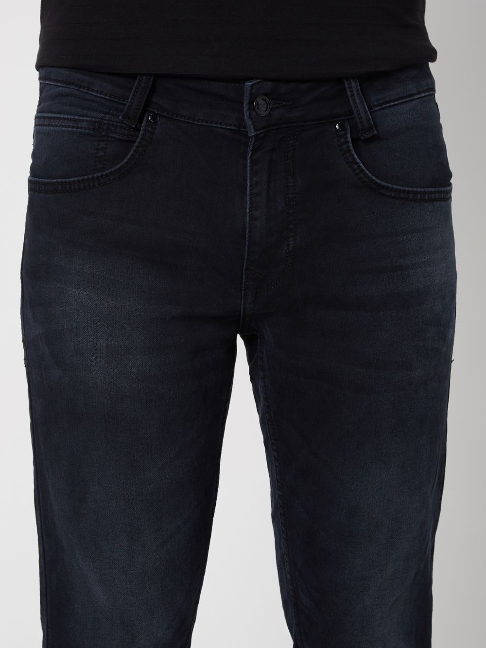 Black Ankle Length Denim Deluxe Stretch Jeans