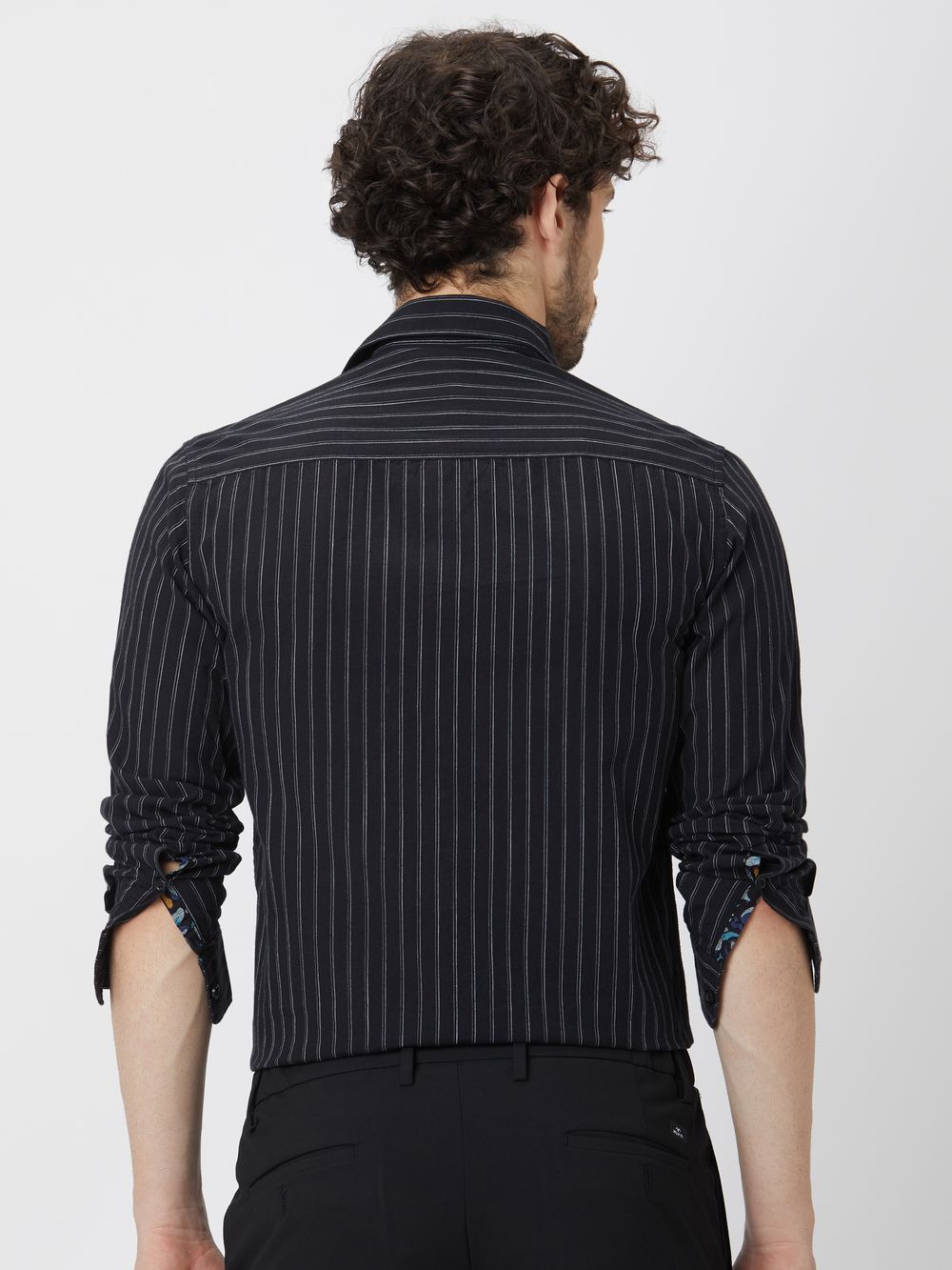 Black Pin Stripe Shirt