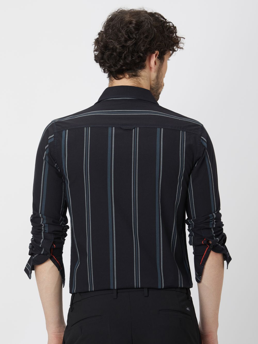 Black & Grey Tonal Stripe Shirt