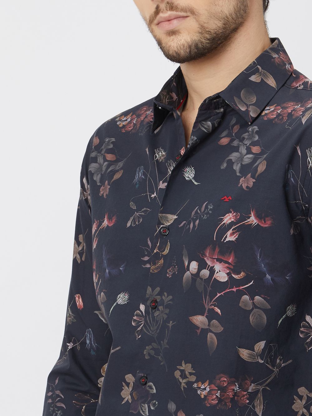 Black Digital Print Shirt