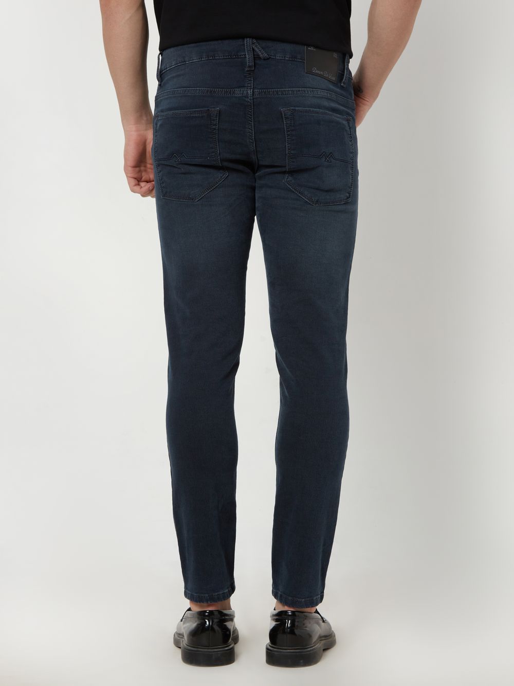 Blue Black Ankle Length Denim Deluxe Stretch Jeans