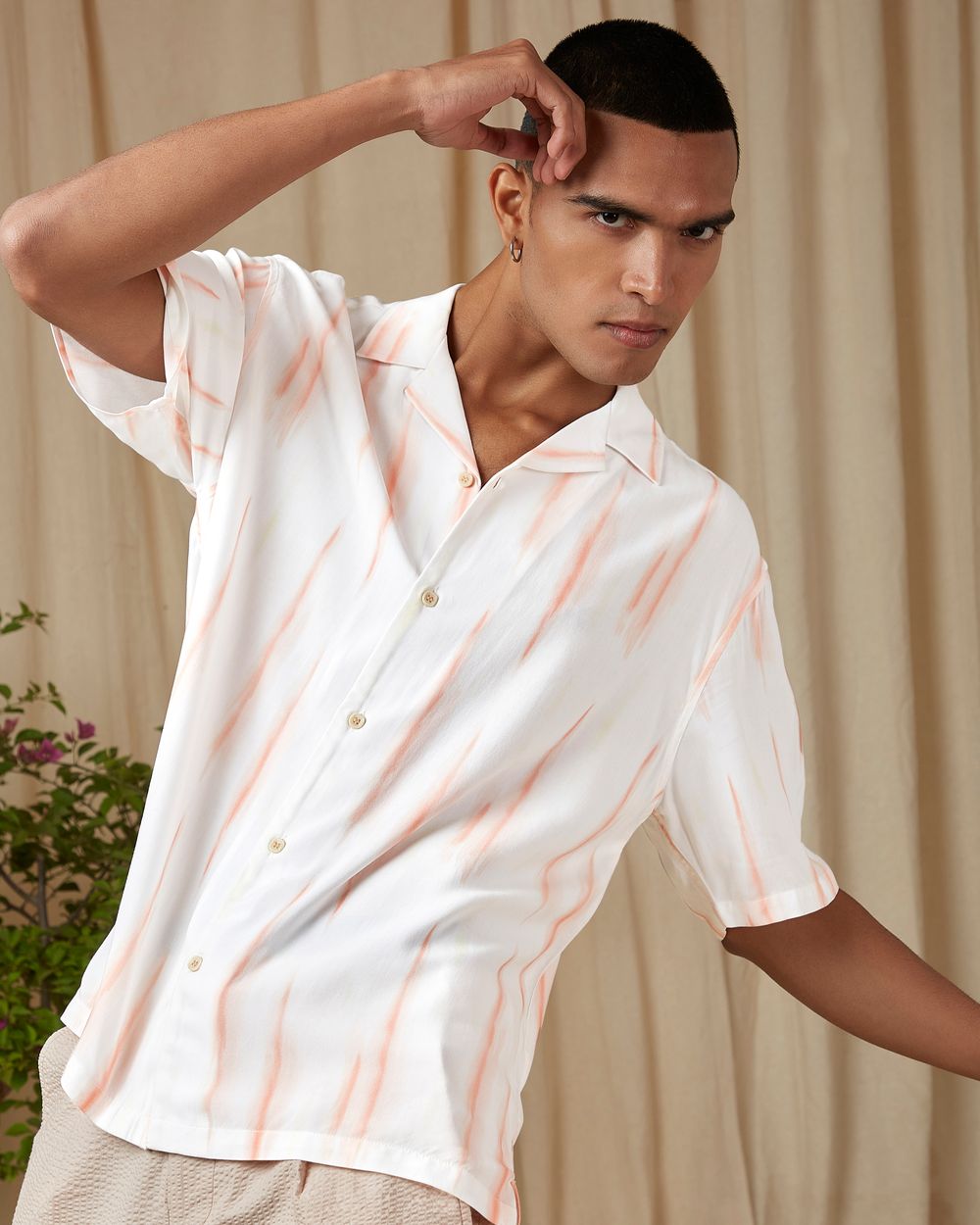 Multi Tie-Dye Print Loose Fit Casual Shirt