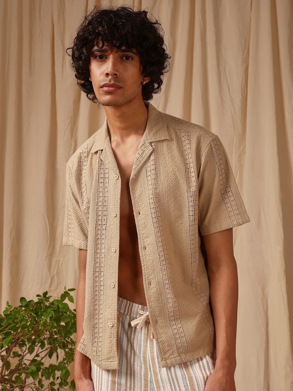 Khaki embroidered skirt deals