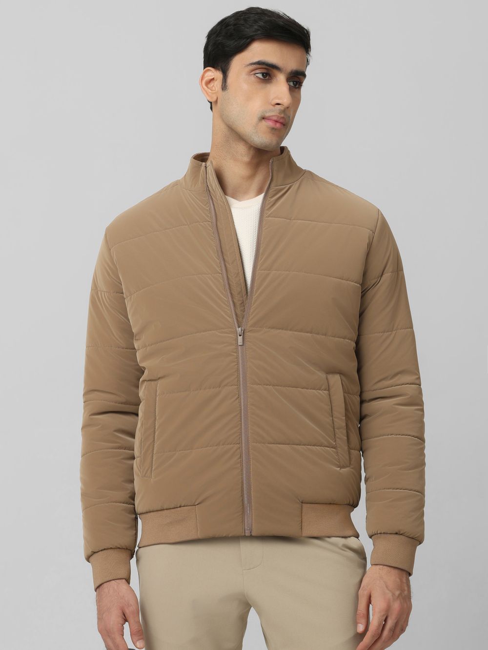 Stone Quilted Slim Fit Jacket