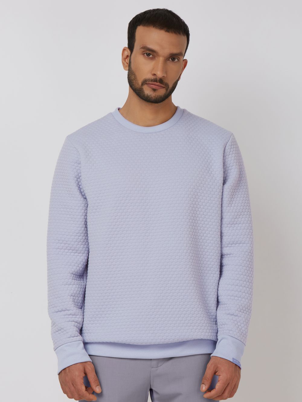 Lilac Plain Slim Fit Sweatshirt