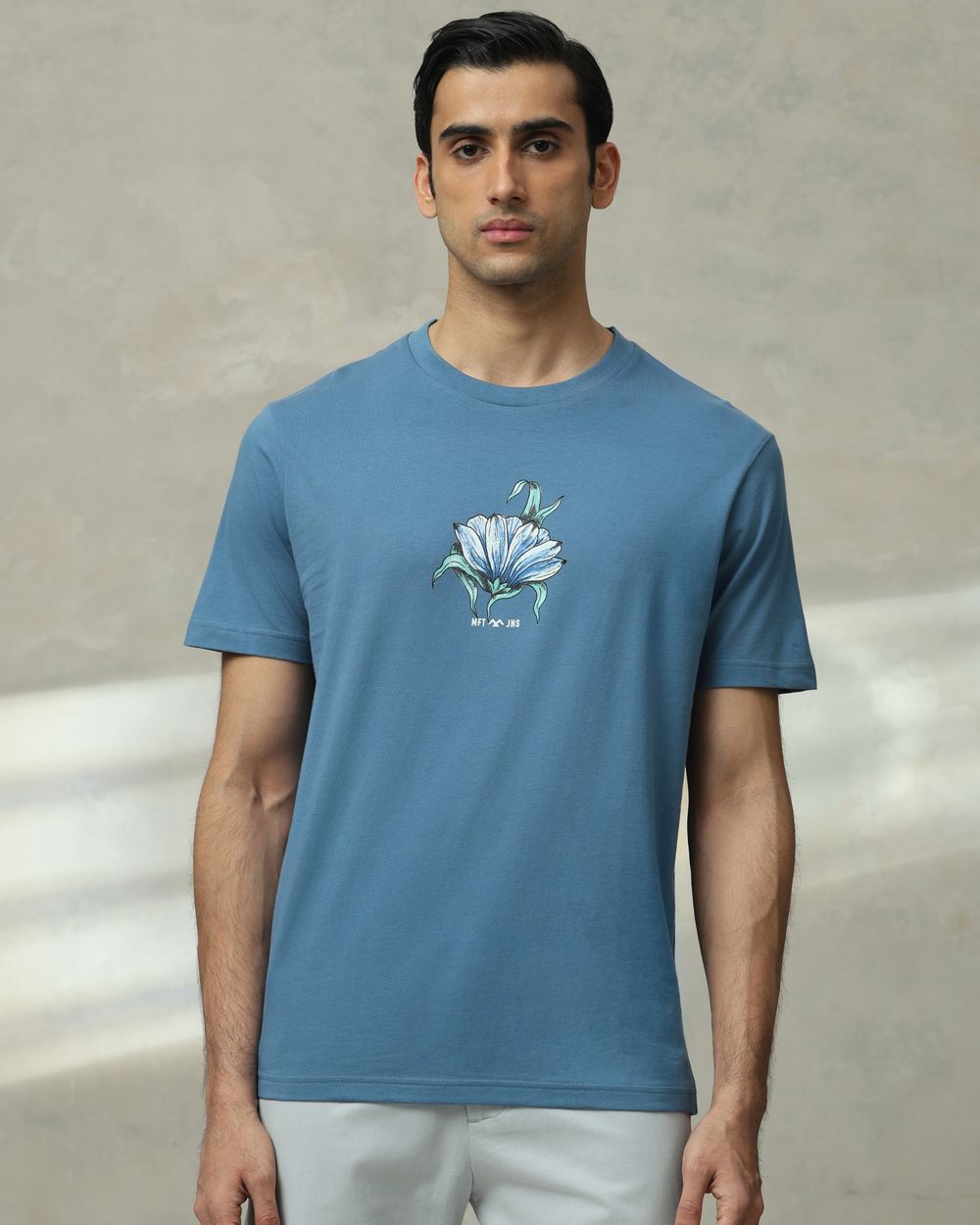 Teal Graphic Regular Fit T-Shirt