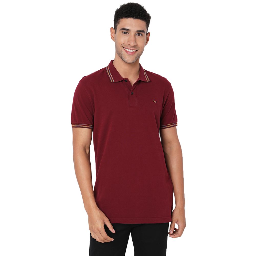 Maroon Special Tipped Polo