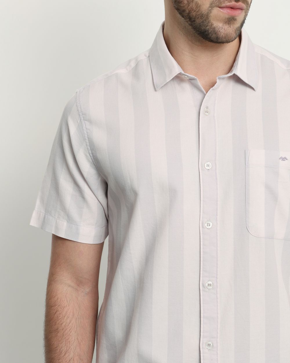 Lilac Tonal Stripe Slim Fit Casual Shirt