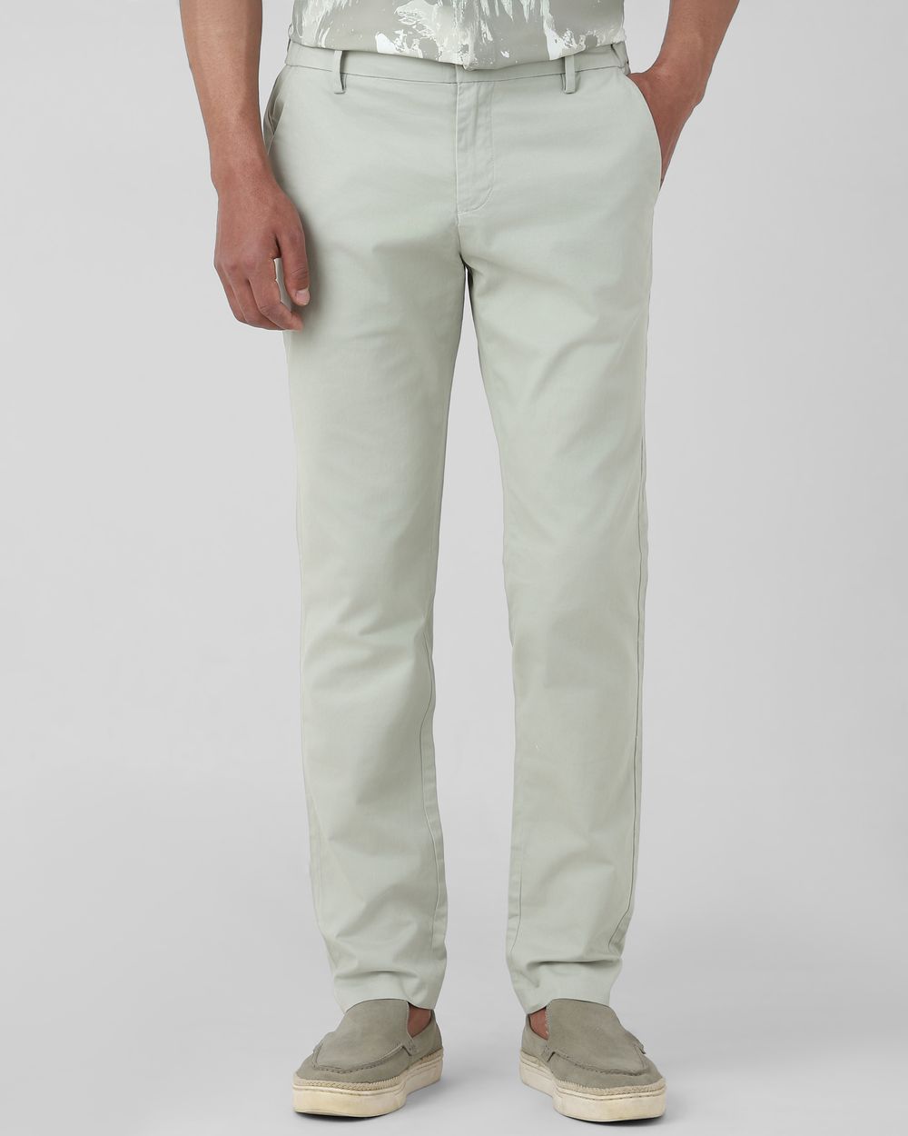Light Green Super Slim Fit Stretch Chinos