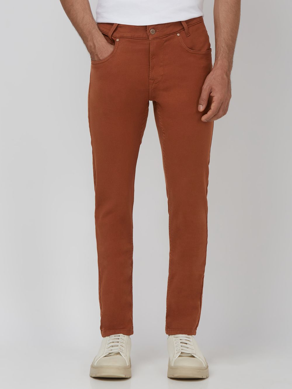 Rust Skinny Fit Superstretch Coloured Jeans