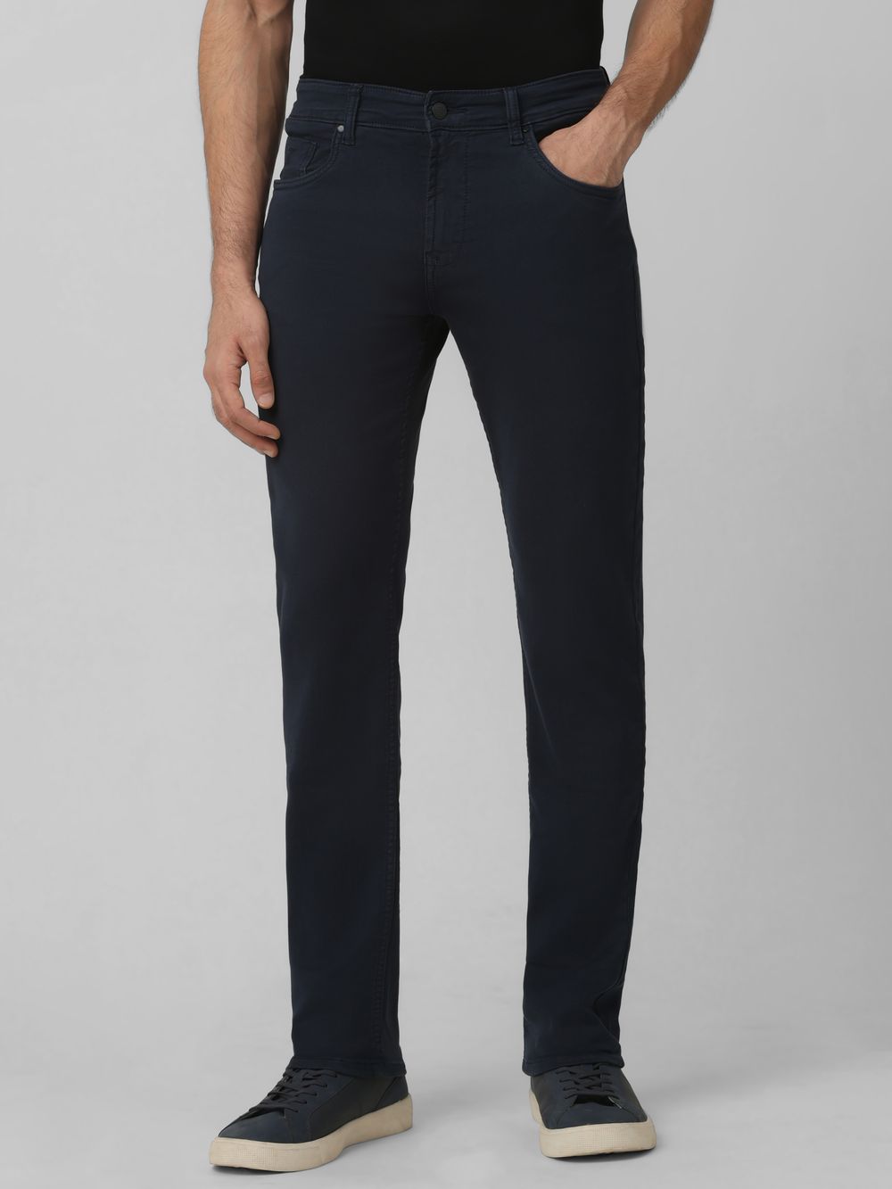 Navy Straight Fit Superstretch Coloured Jeans