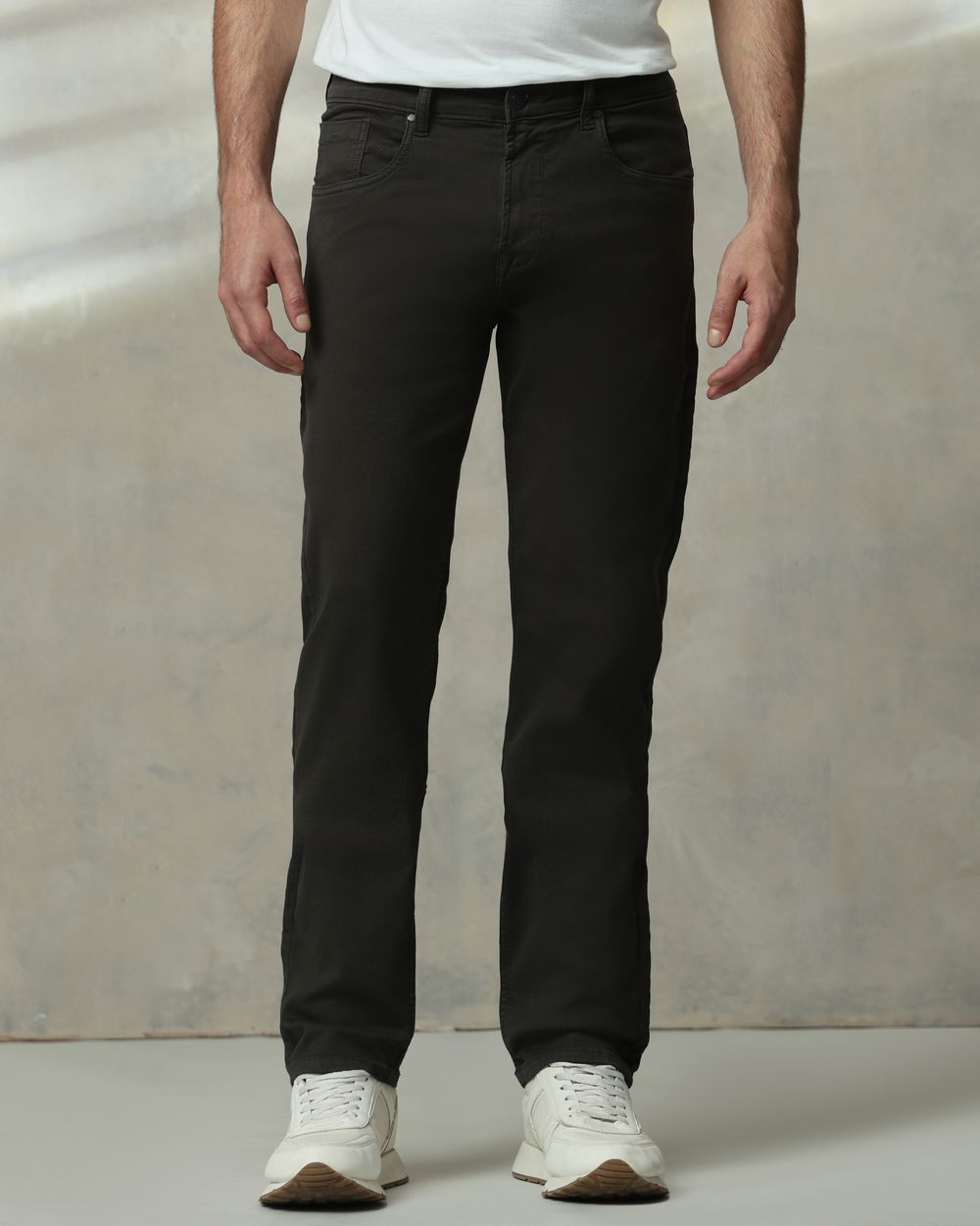 Charcoal Straight Fit Jeans