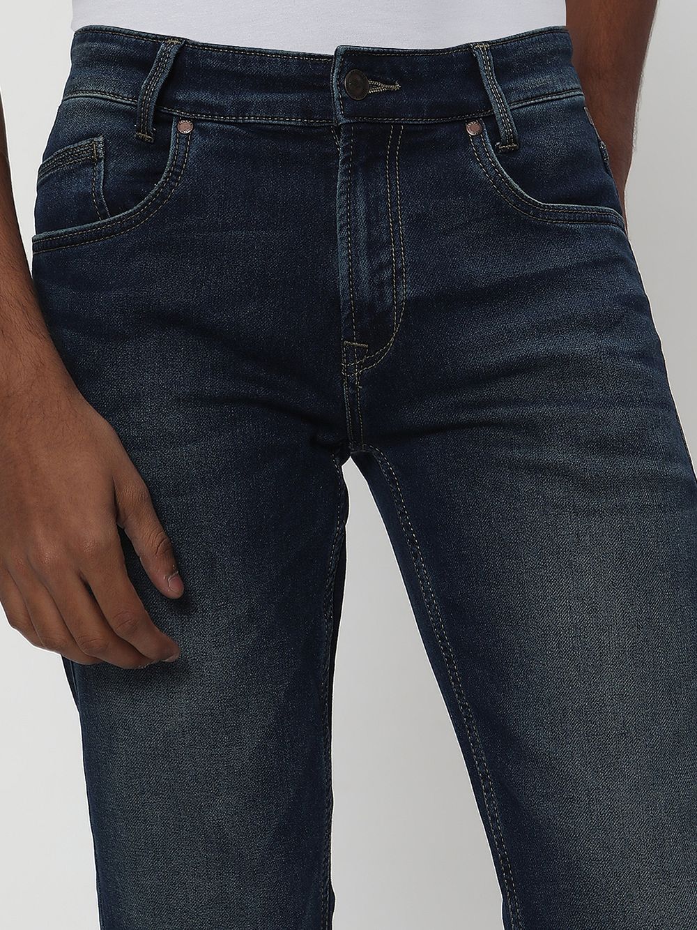 Tinted Straight Fit Denim Deluxe Stretch Jeans