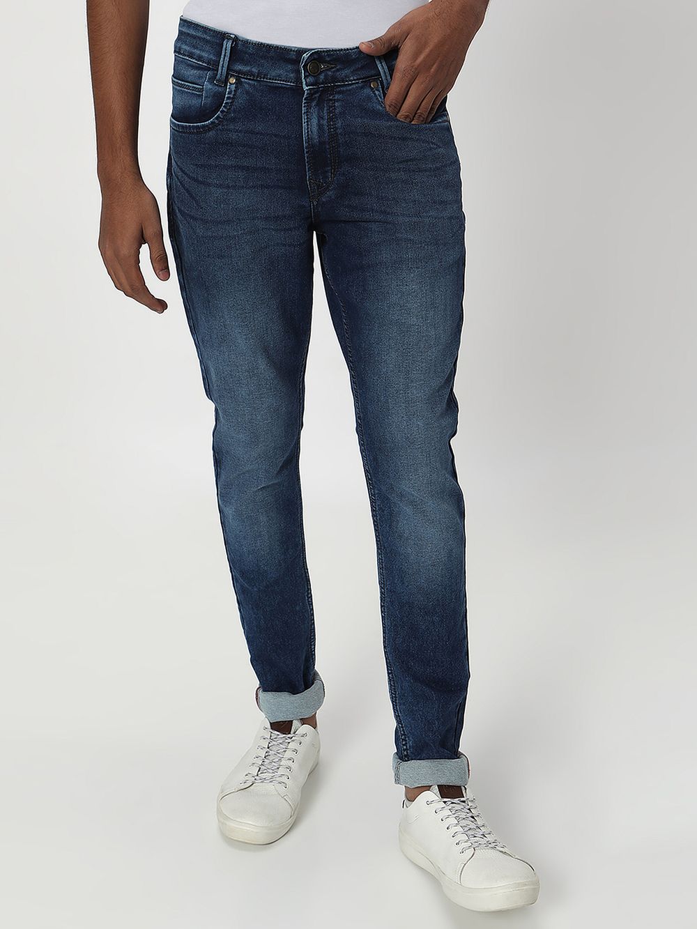 Indigo Blue Skinny Fit Denim Deluxe Stretch Jeans