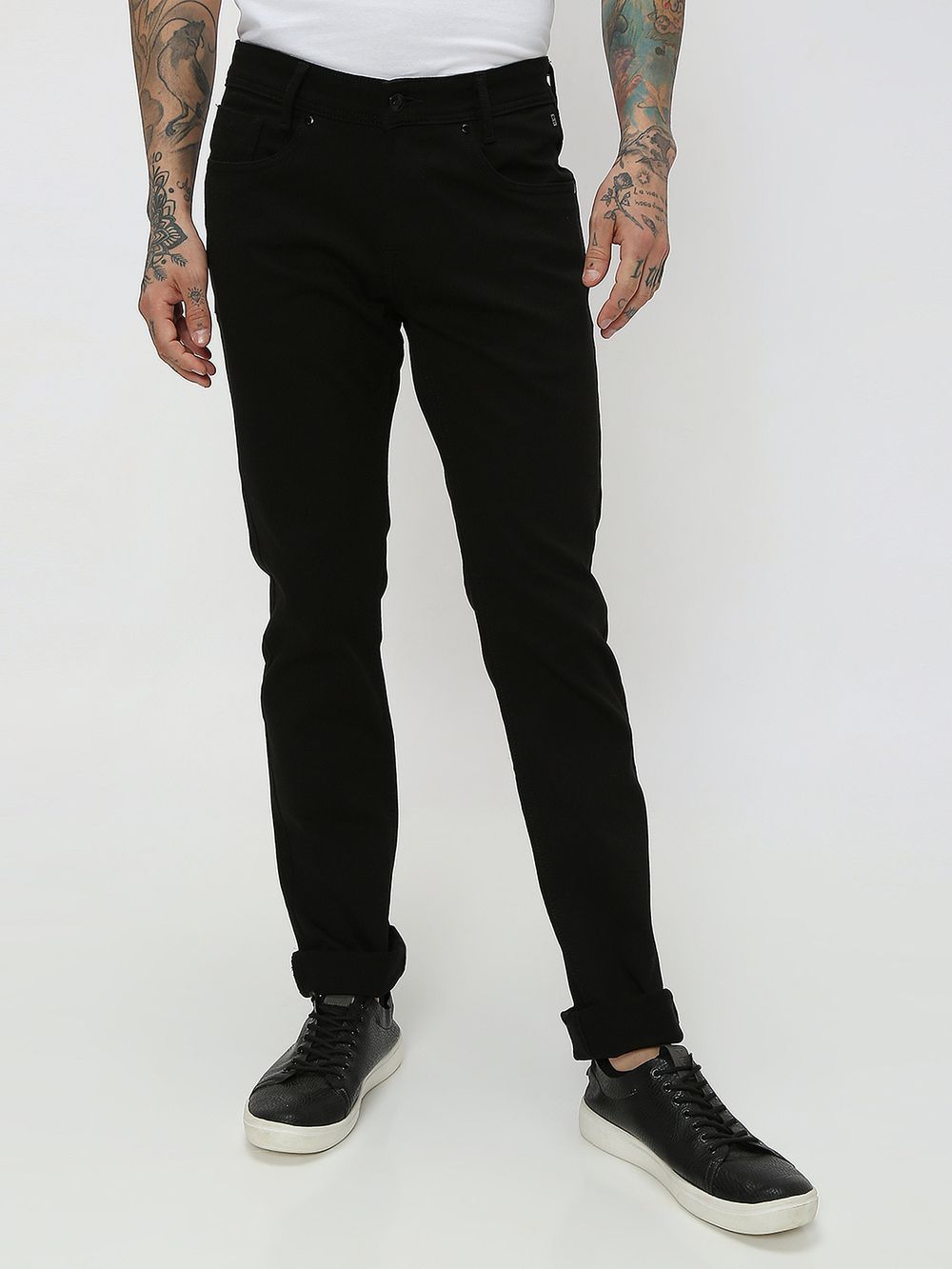 Jet Black Super Slim Fit Denim Deluxe Stretch Jeans