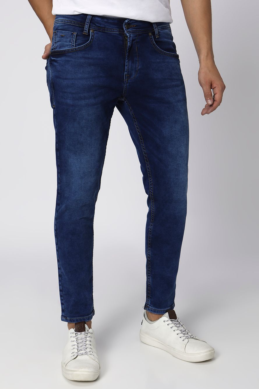 Indigo Blue Ankle Length Flyweight Jeans