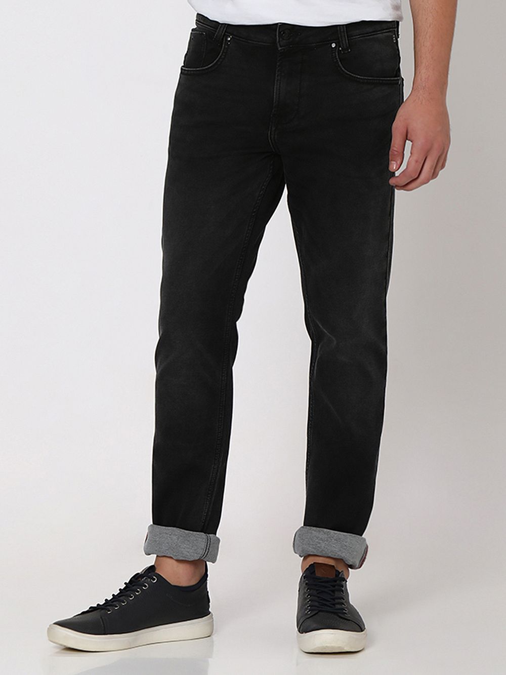 Black Super Slim Fit Denim Deluxe Stretch Jeans