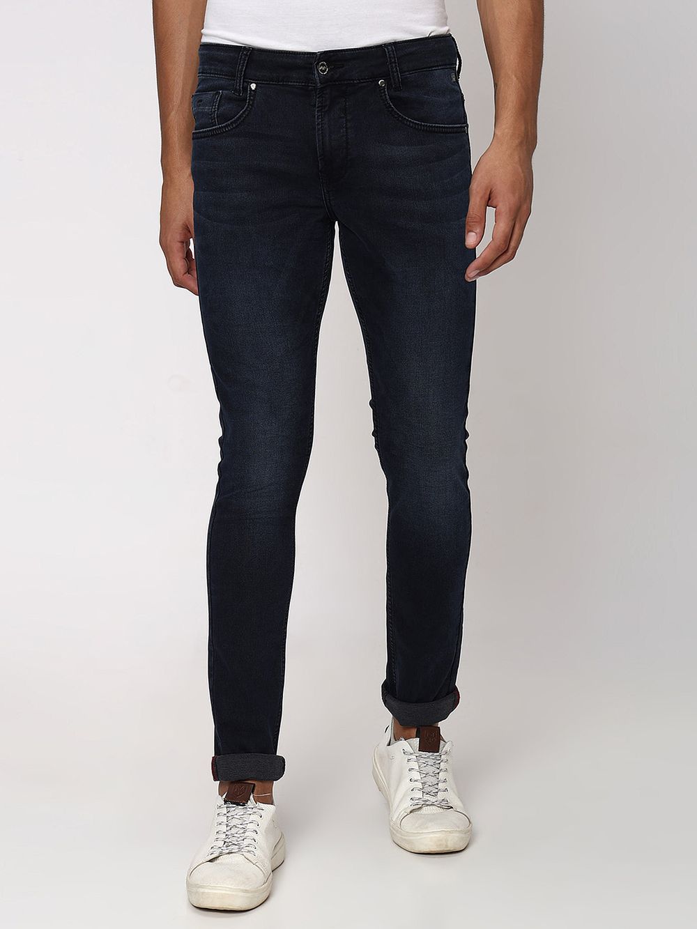 Blue Black Skinny Fit Denim Deluxe Stretch Jeans