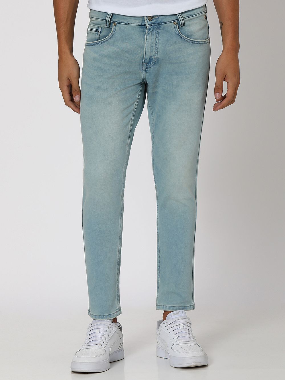 Tinted Ankle Length Denim Deluxe Stretch Jeans