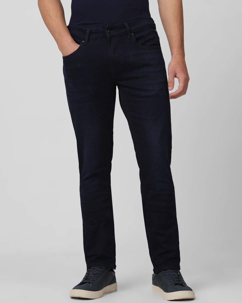 Deep Indigo Blue Super Slim Fit Denim Deluxe Stretch Jeans