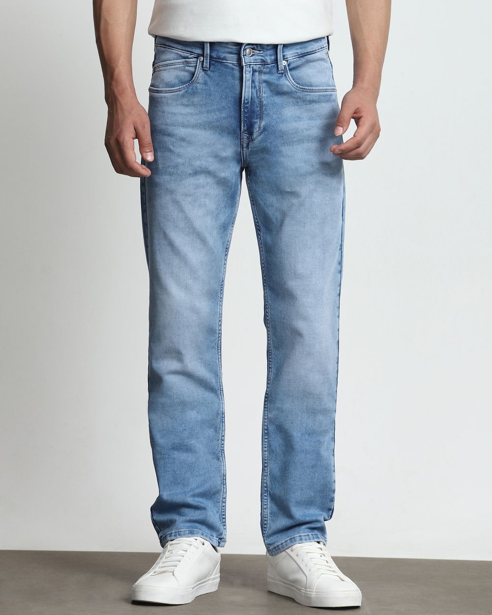 Light Blue Straight Fit Jeans